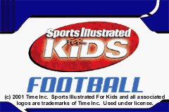Sports Illustrated for Kids - Football Title Screen